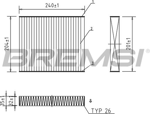 Bremsi FC0073C - Filter kabine www.molydon.hr