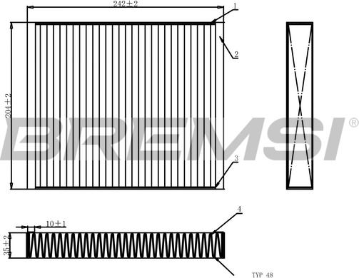 Bremsi FC0073 - Filter kabine www.molydon.hr