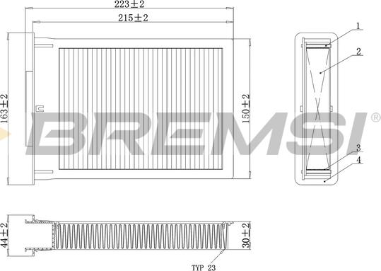 Bremsi FC0077C - Filter kabine www.molydon.hr