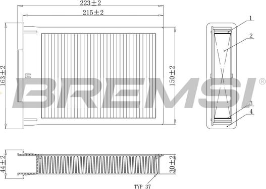 Bremsi FC0077 - Filter kabine www.molydon.hr