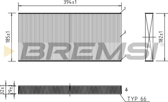 Bremsi FC0164 - Filter kabine www.molydon.hr