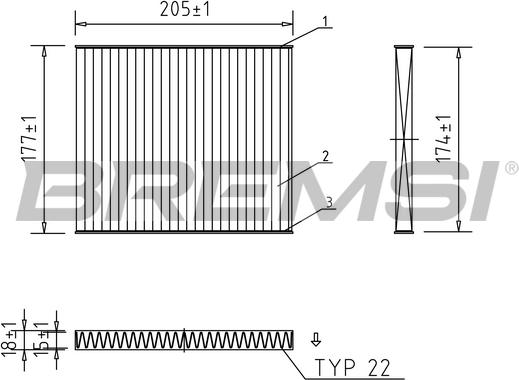 Bremsi FC0162C - Filter kabine www.molydon.hr