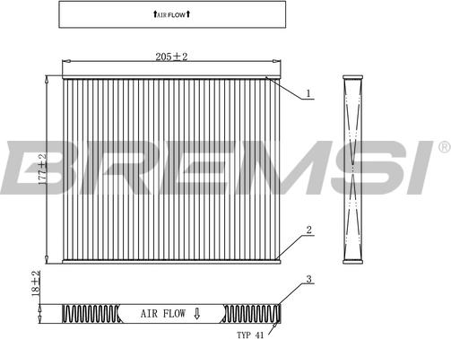 Bremsi FC0162 - Filter kabine www.molydon.hr