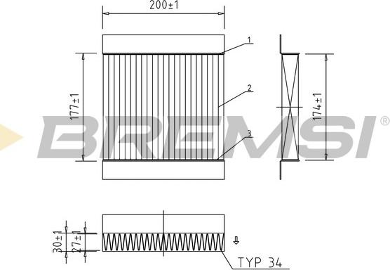 Bremsi FC0167A - Filter kabine www.molydon.hr