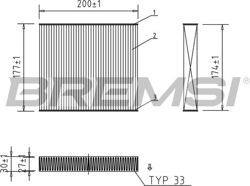 Bremsi FC0167 - Filter kabine www.molydon.hr