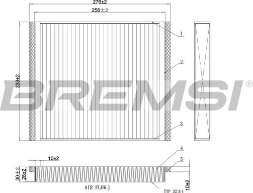 Bremsi FC0107A - Filter kabine www.molydon.hr