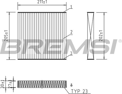 Bremsi FC0899A - Filter kabine www.molydon.hr