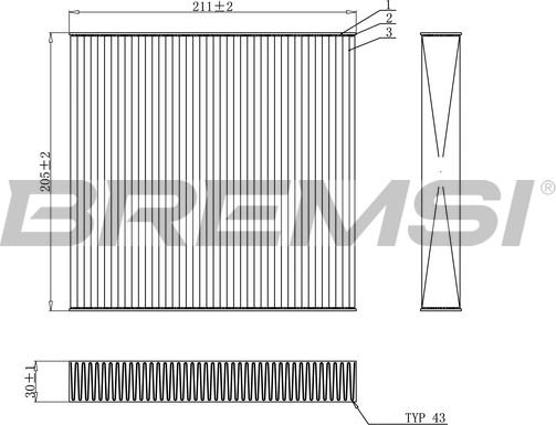 Bremsi FC0899 - Filter kabine www.molydon.hr