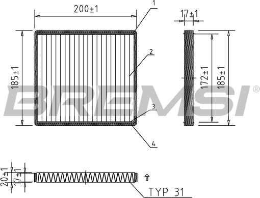 Bremsi FC0894 - Filter kabine www.molydon.hr