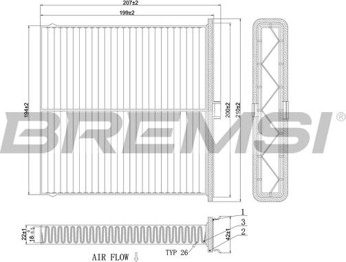 Bremsi FC0896 - Filter kabine www.molydon.hr