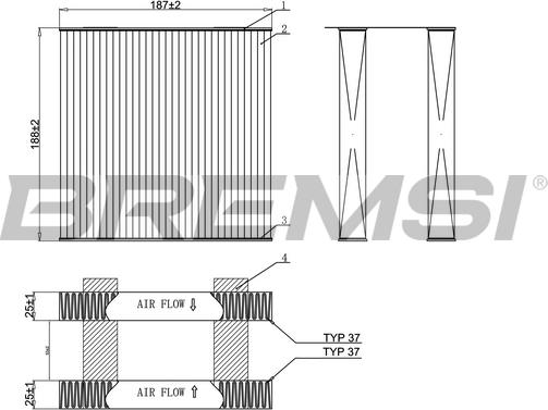 Bremsi FC0892 - Filter kabine www.molydon.hr