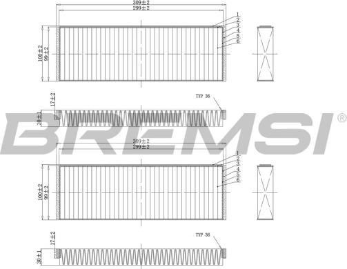 Bremsi FC0851A - Filter kabine www.molydon.hr