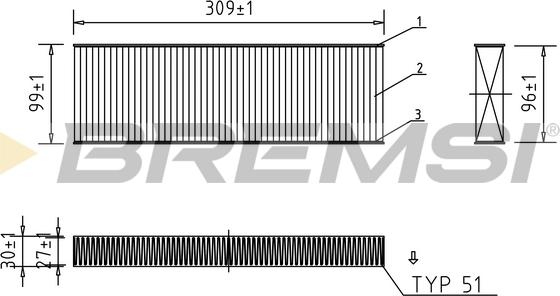 Bremsi FC0852 - Filter kabine www.molydon.hr