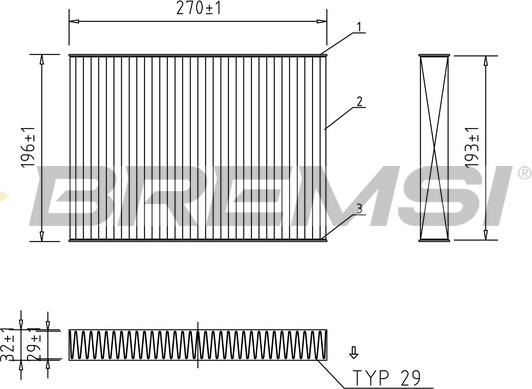 Bremsi FC0861C - Filter kabine www.molydon.hr