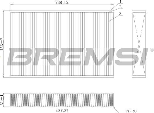 Bremsi FC0885A - Filter kabine www.molydon.hr