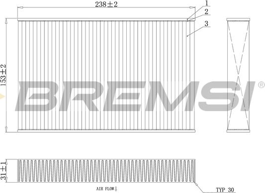 Bremsi FC0885C - Filter kabine www.molydon.hr