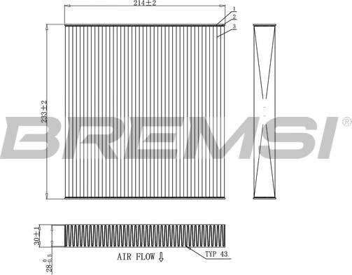 Bremsi FC0881 - Filter kabine www.molydon.hr