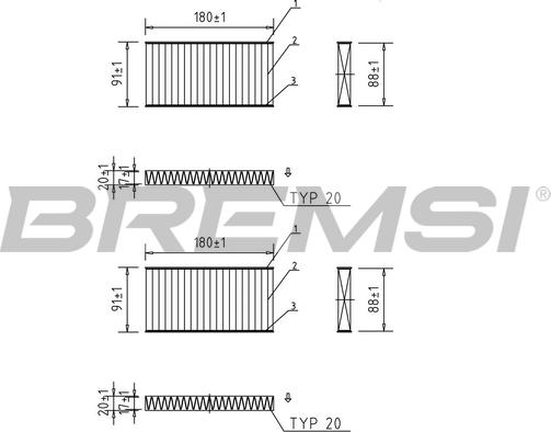 Bremsi FC0888C - Filter kabine www.molydon.hr