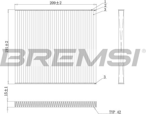 Bremsi FC0883 - Filter kabine www.molydon.hr