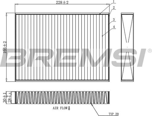 Bremsi FC0871A - Filter kabine www.molydon.hr