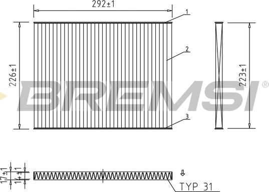 Bremsi FC1919C - Filter kabine www.molydon.hr