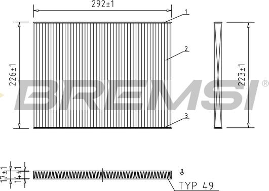 Bremsi FC1919 - Filter kabine www.molydon.hr