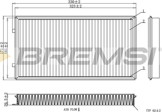 Bremsi FC1913 - Filter kabine www.molydon.hr