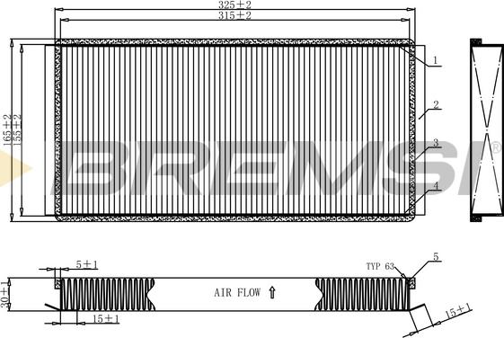 Bremsi FC1924 - Filter kabine www.molydon.hr