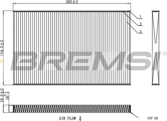 Bremsi FC1404 - Filter kabine www.molydon.hr