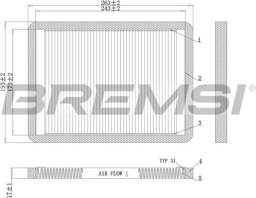 Bremsi FC1547C - Filter kabine www.molydon.hr