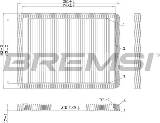 Bremsi FC1547 - Filter kabine www.molydon.hr