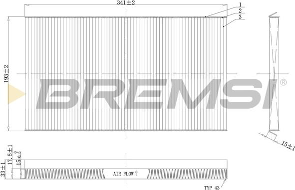 Bremsi FC1537C - Filter kabine www.molydon.hr