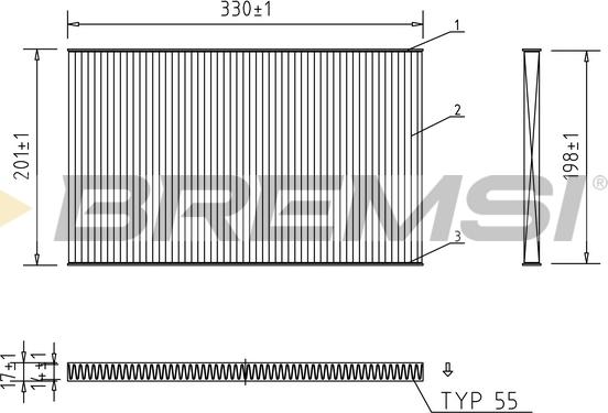 Bremsi FC1537 - Filter kabine www.molydon.hr