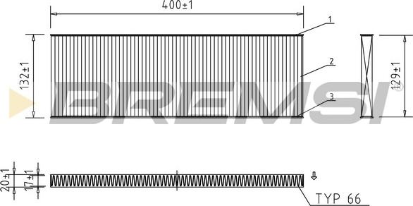 Bremsi FC1525 - Filter kabine www.molydon.hr