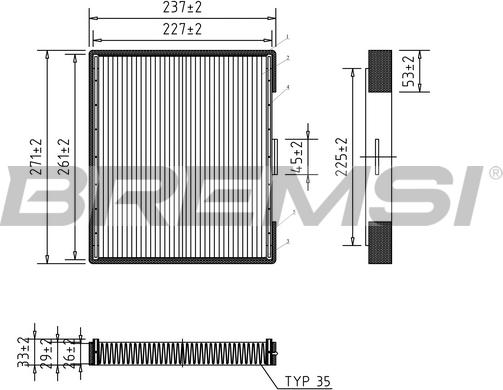 Bremsi FC1527 - Filter kabine www.molydon.hr