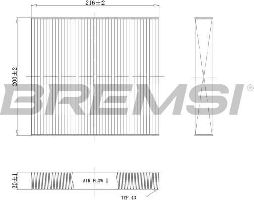 Bremsi FC1341 - Filter kabine www.molydon.hr