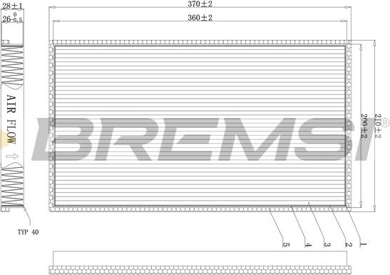 Bremsi FC1338 - Filter kabine www.molydon.hr