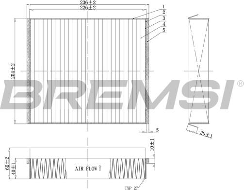 Bremsi FC1333C - Filter kabine www.molydon.hr