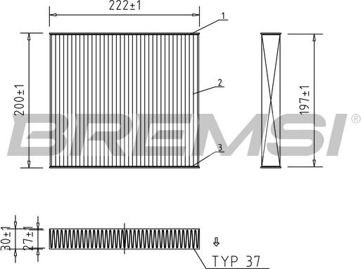 Bremsi FC1337 - Filter kabine www.molydon.hr