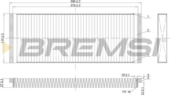 Bremsi FC1329C - Filter kabine www.molydon.hr