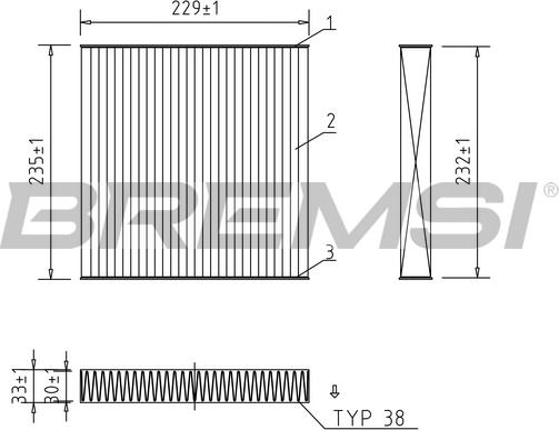 Bremsi FC1325 - Filter kabine www.molydon.hr