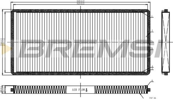 Bremsi FC1326C - Filter kabine www.molydon.hr