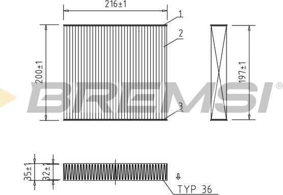 Bremsi FC2572 - Filter kabine www.molydon.hr