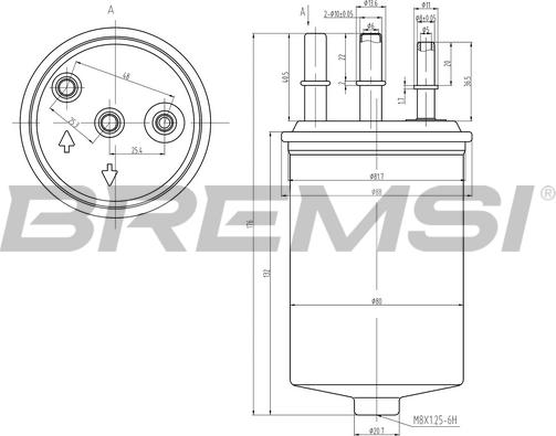 Bremsi FE0048 - Filter za gorivo www.molydon.hr