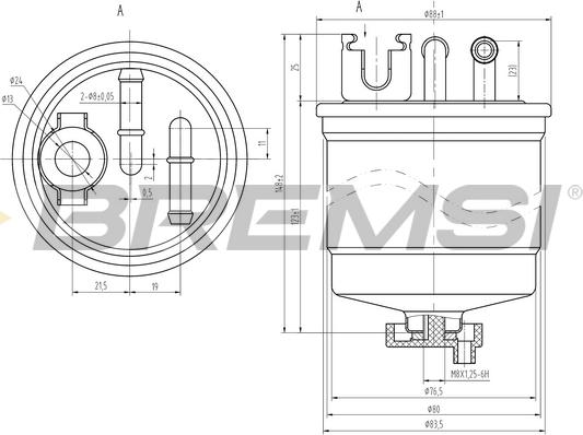 Bremsi FE0809 - Filter za gorivo www.molydon.hr