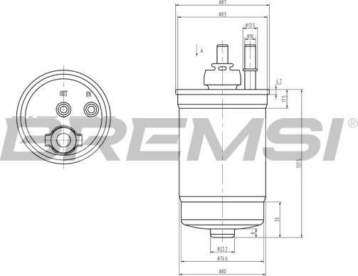 Bremsi FE0839 - Filter za gorivo www.molydon.hr