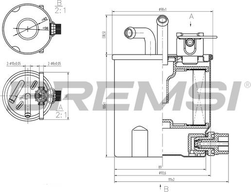 Bremsi FE0833 - Filter za gorivo www.molydon.hr