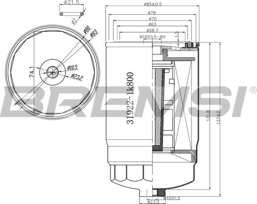 Bremsi FE0356 - Filter za gorivo www.molydon.hr