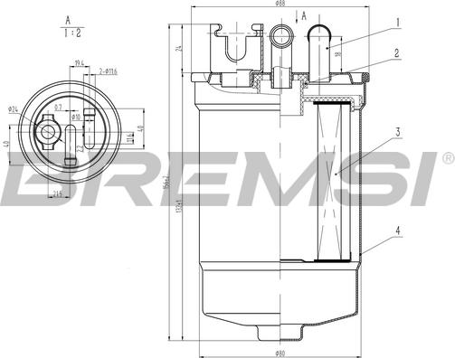 Bremsi FE0386 - Filter za gorivo www.molydon.hr