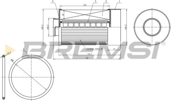 Bremsi FE0333 - Filter za gorivo www.molydon.hr